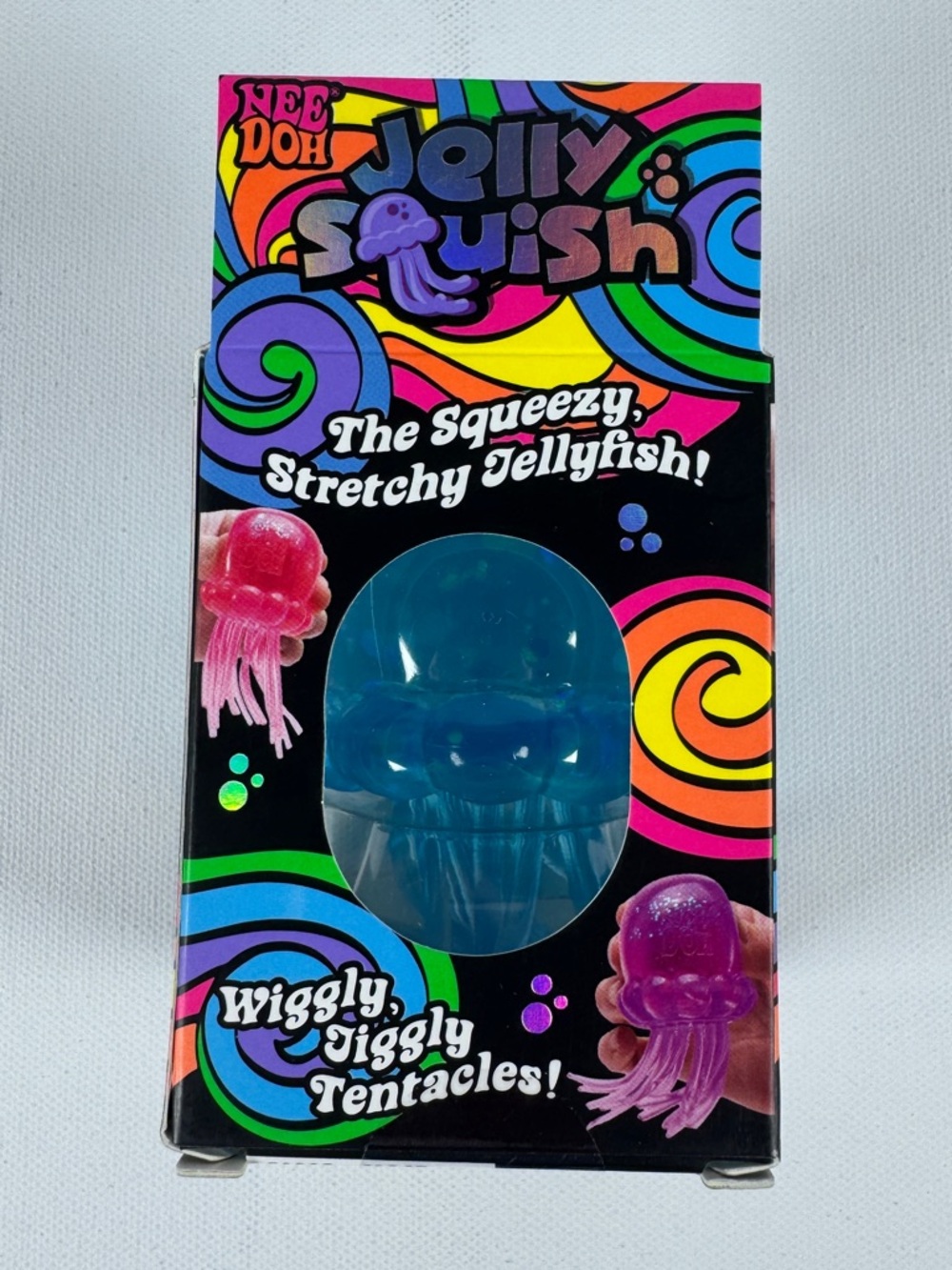 BLUE NeeDoh JELLY SQUISH Glitter Jellyfish Stress Toy Squishy Squeeze NEE DOH - Picture 2 of 3